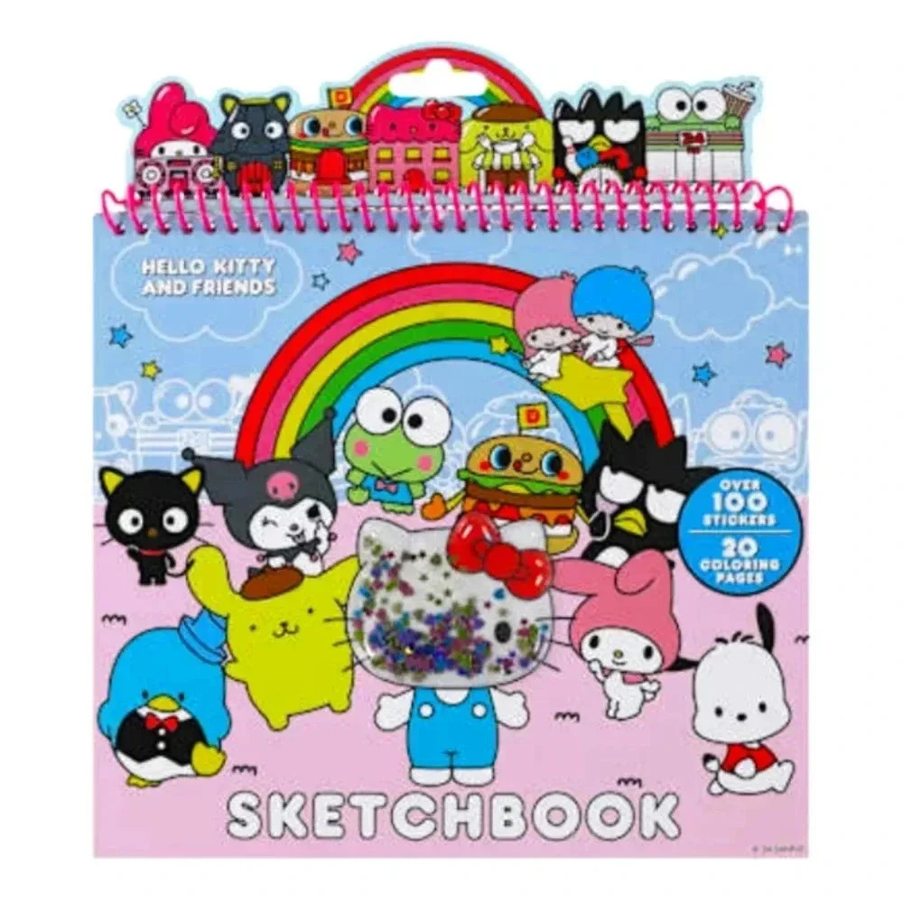 Sanrio Hello Kitty and friends sketchbook coloring book with stickers kids gift